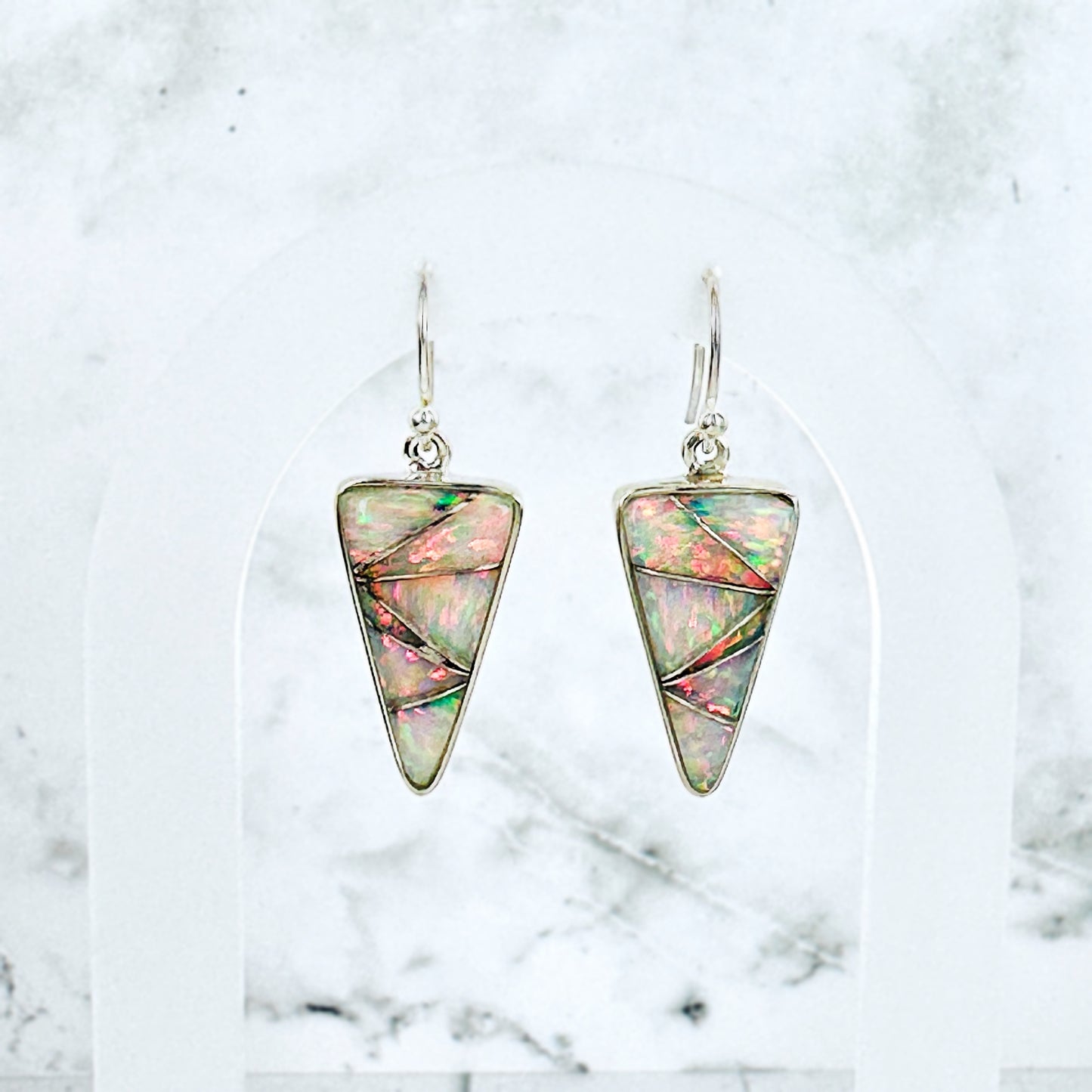 Opal (sterling) Inlay Earrings