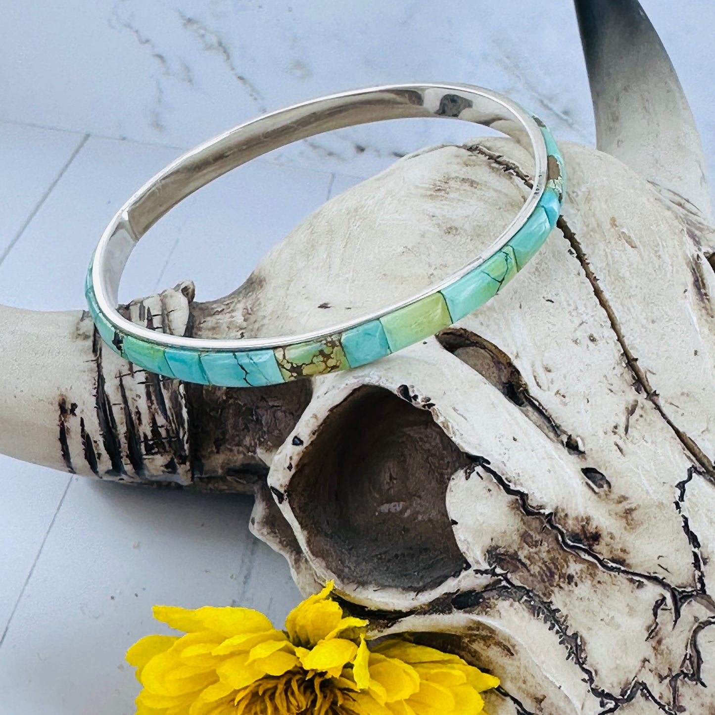 Iron Maiden Turquoise Bangle Bracelet