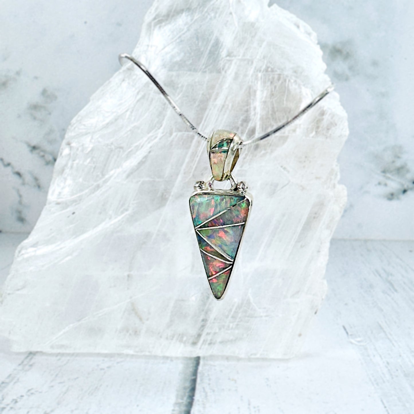 Opal (sterling) Inlay Pendant