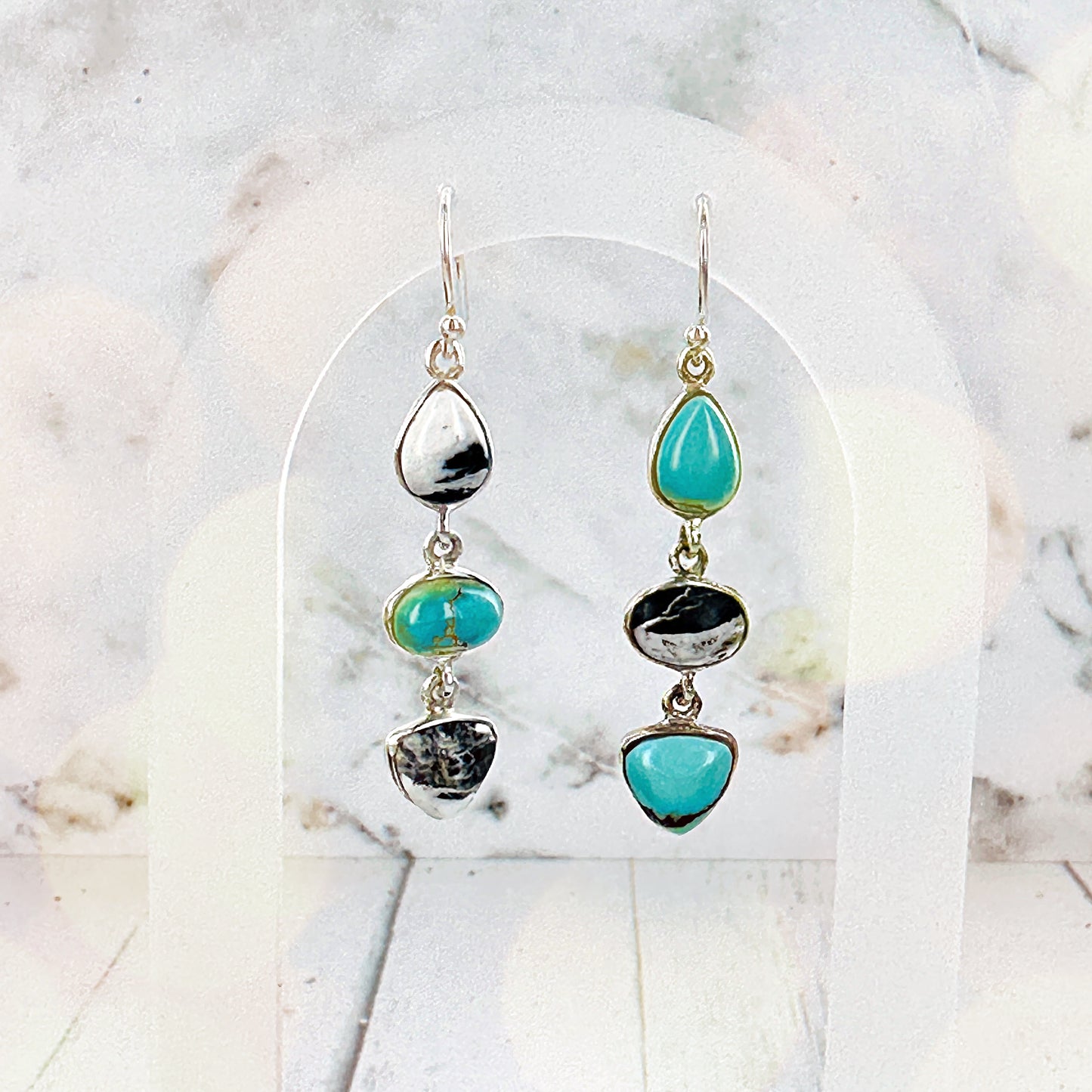 Eclipse {Turquoise & White Buffalo} earrings