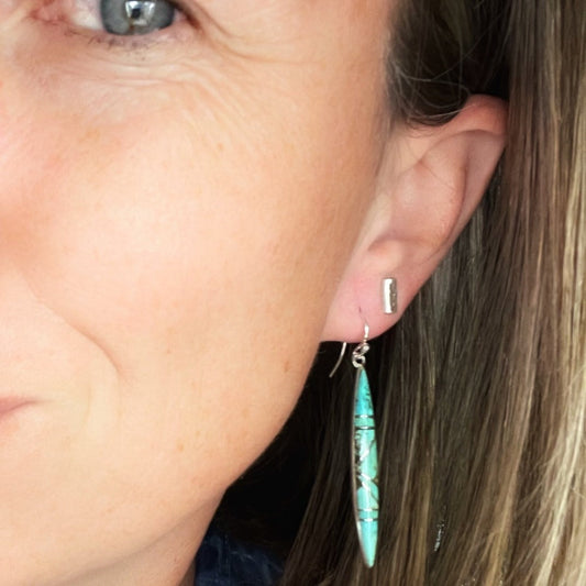 Iron Maiden (turquoise) Earrings