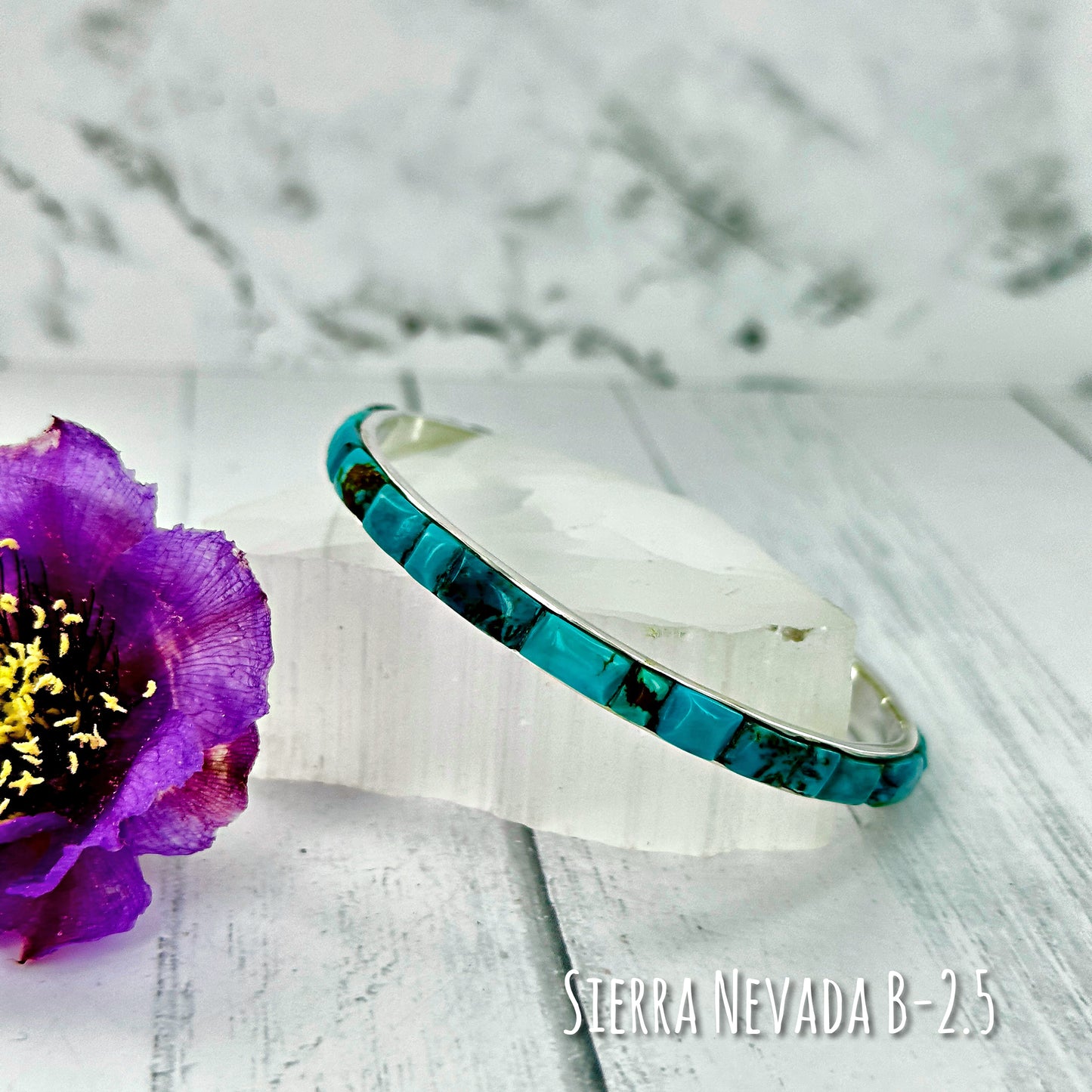 Sierra Nevada Turquoise Bangle Bracelet 2.5"