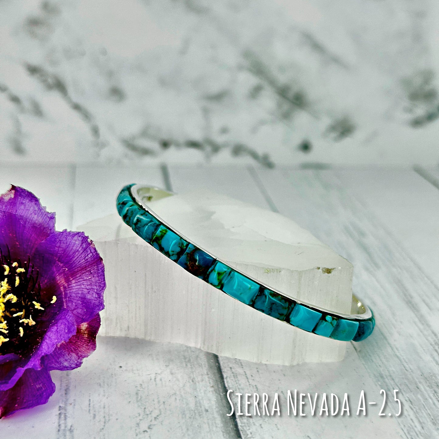 Sierra Nevada Turquoise Bangle Bracelet 2.5"