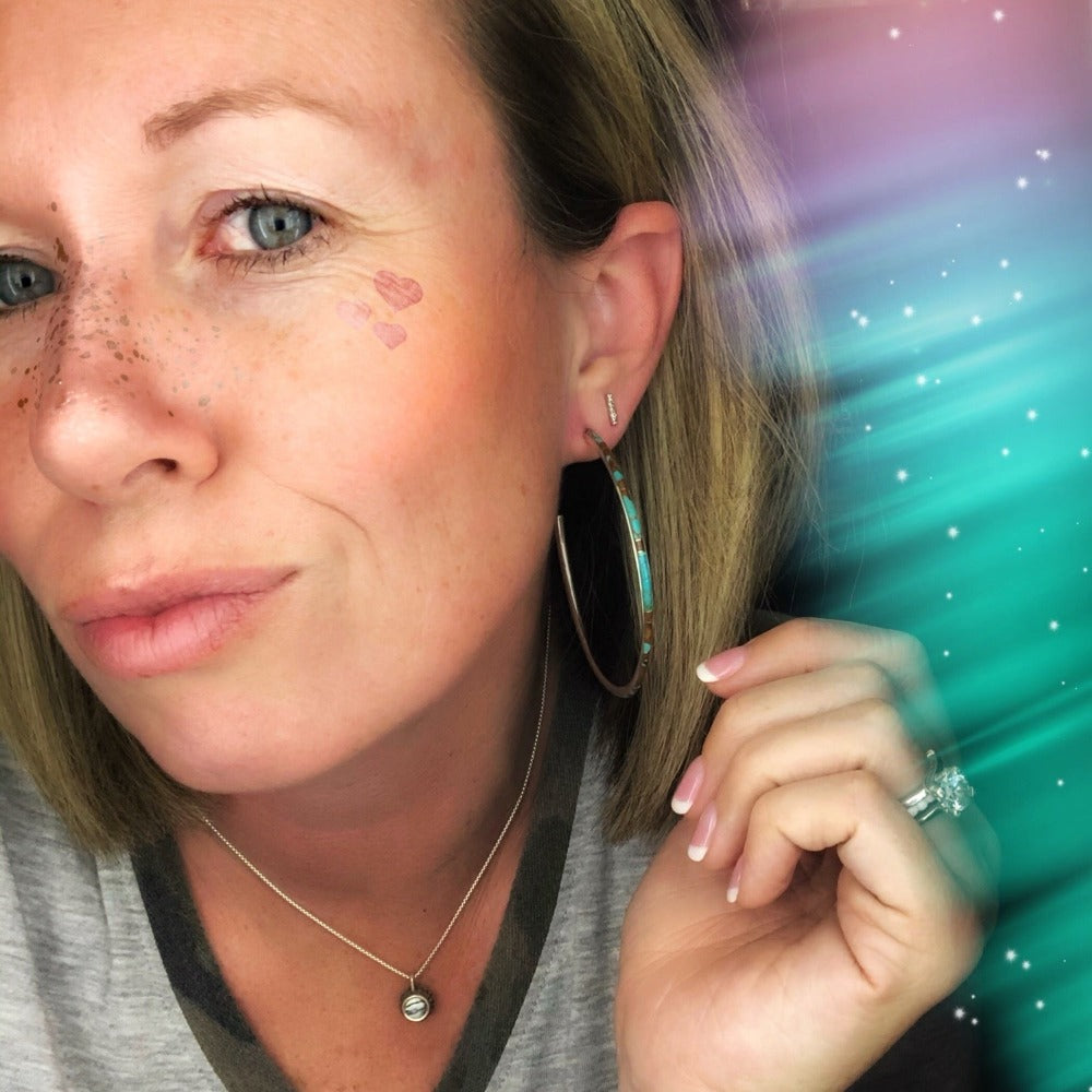 XLARGE {Sierra Nevada turquoise} Hoops