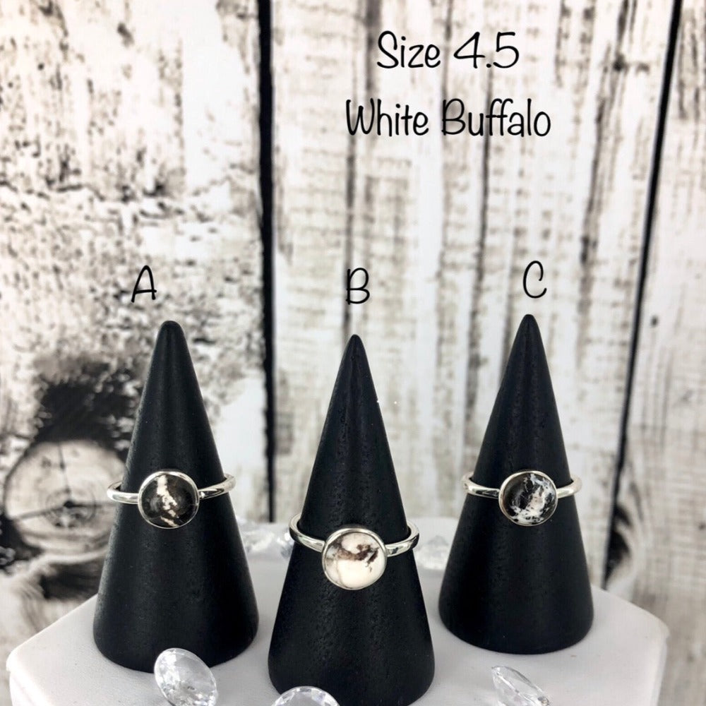 White Lightning (White Buffalo) Ring