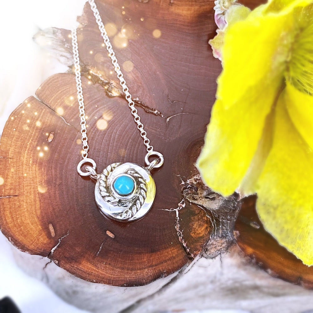 Twisted {Blue Moon Turquoise} necklace