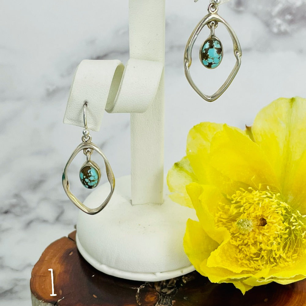 In the Shadows {turquoise} dangle earrings