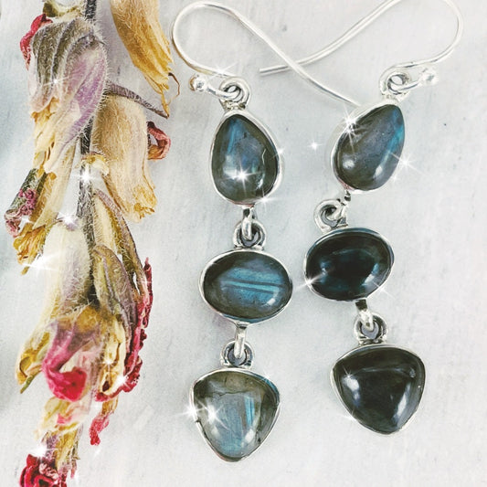 Grey Skies {Labradorite} earrings