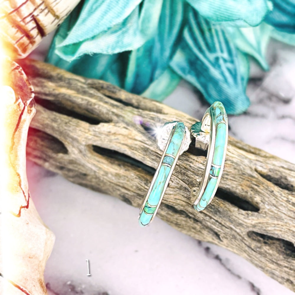 SMALL {Blue Moon turquoise} Hoops